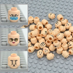 قالب وجه اللبنات الأساسية للأولاد والبنات ، الطوب ، شعر الرأس ، القبعة والوجه ، التعبير اللطيف والإبداعي ، ألعاب للأطفال ، هدية للأولاد أفضل 10 دمية أطفال بكاء مبيعا - No5