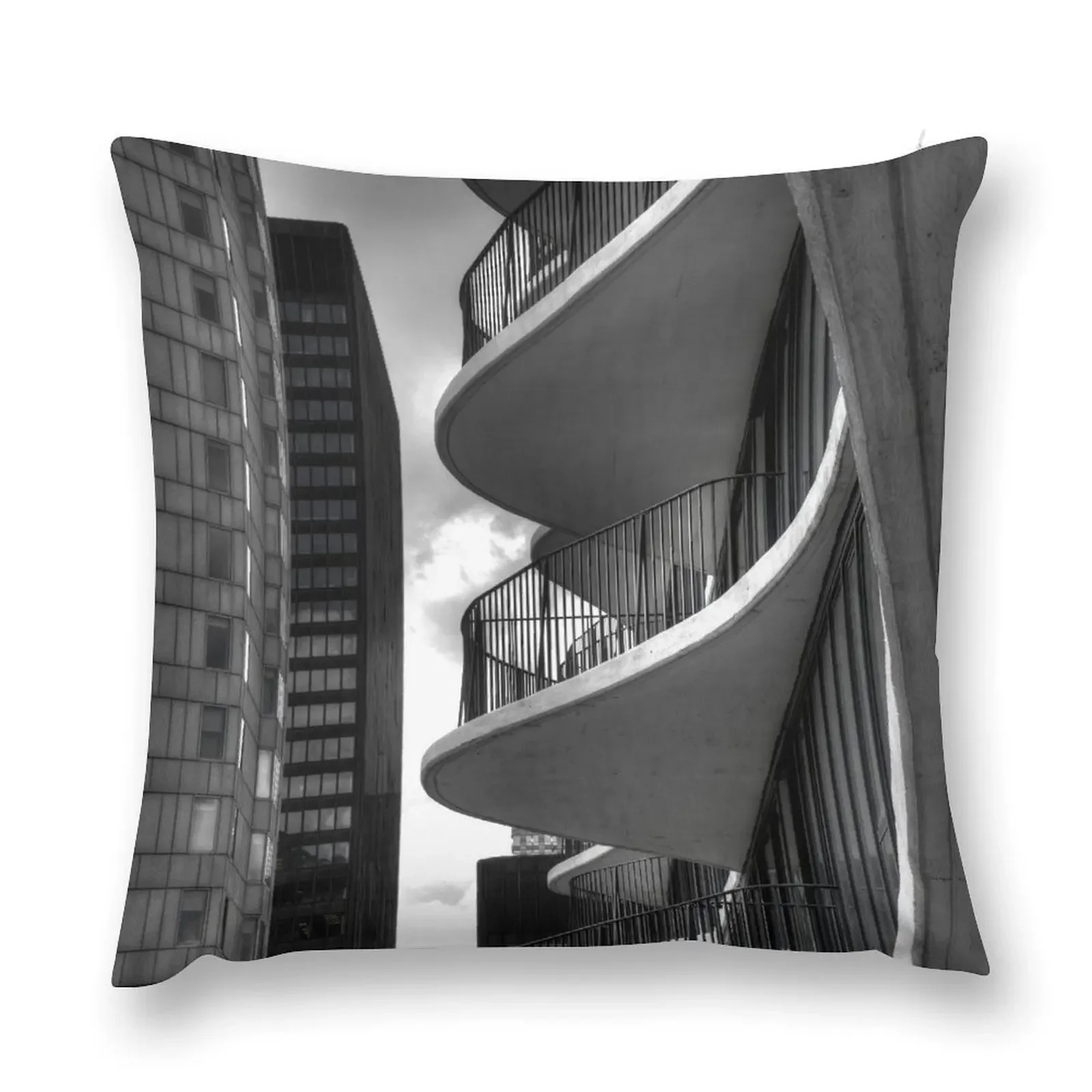 

Blu Aqua Hotel Curves Throw Pillow Room decorating items Christmas Pillow Covers pillow