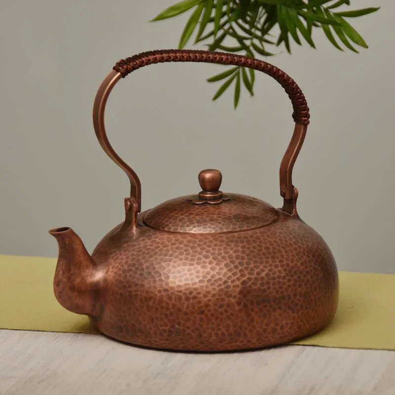 

Pure Copper Handmade Tea Kettle Copper Teaware Thickened Chinese Tea Set Creative Metal Portable Tea Infusers