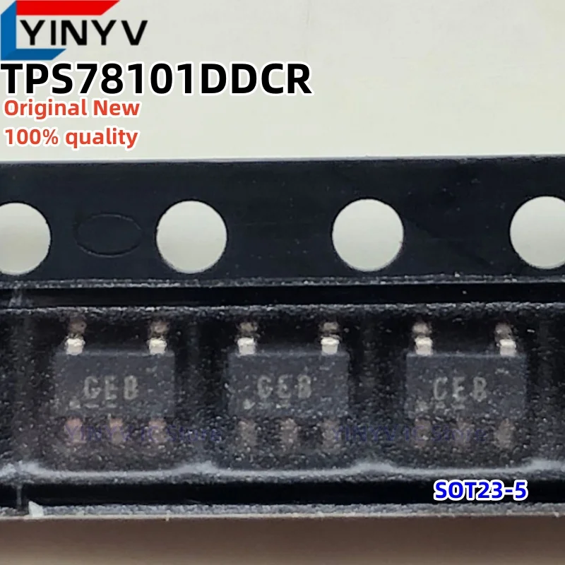 

Бесплатная доставка, 20 шт. TPS78101DDCR CEB TPS78101 TPS78101DDCT SOT23-5, 150 мА, регулятор с низким падением напряжения, оригинальный новый, 100% качество