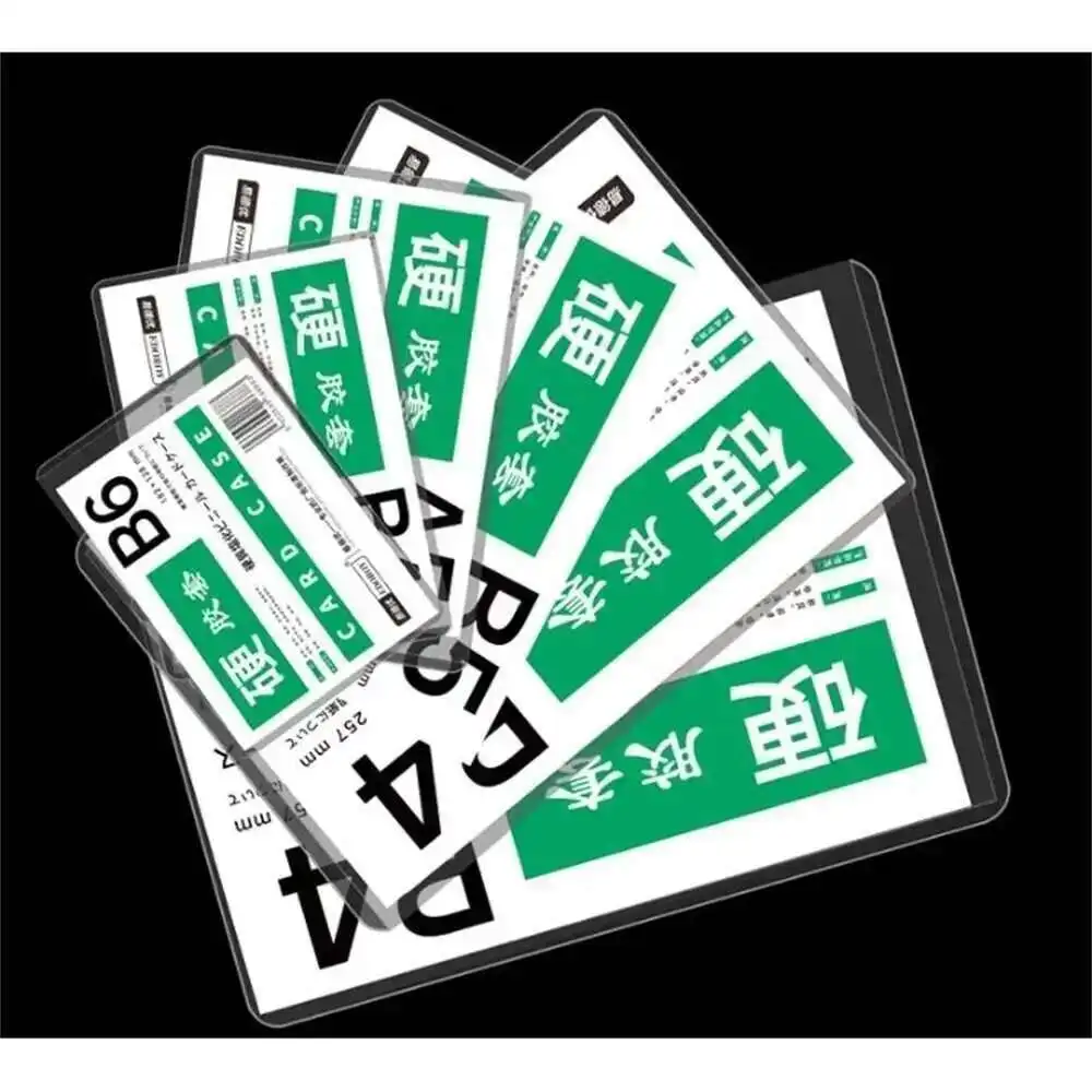 1Pack Vinyl Pouch Sign Holder A4 A5 Tag Price Hard Card Case Label Sleeve Plastic Bag Pvc Envelope Protective Cover Sheet Pocket