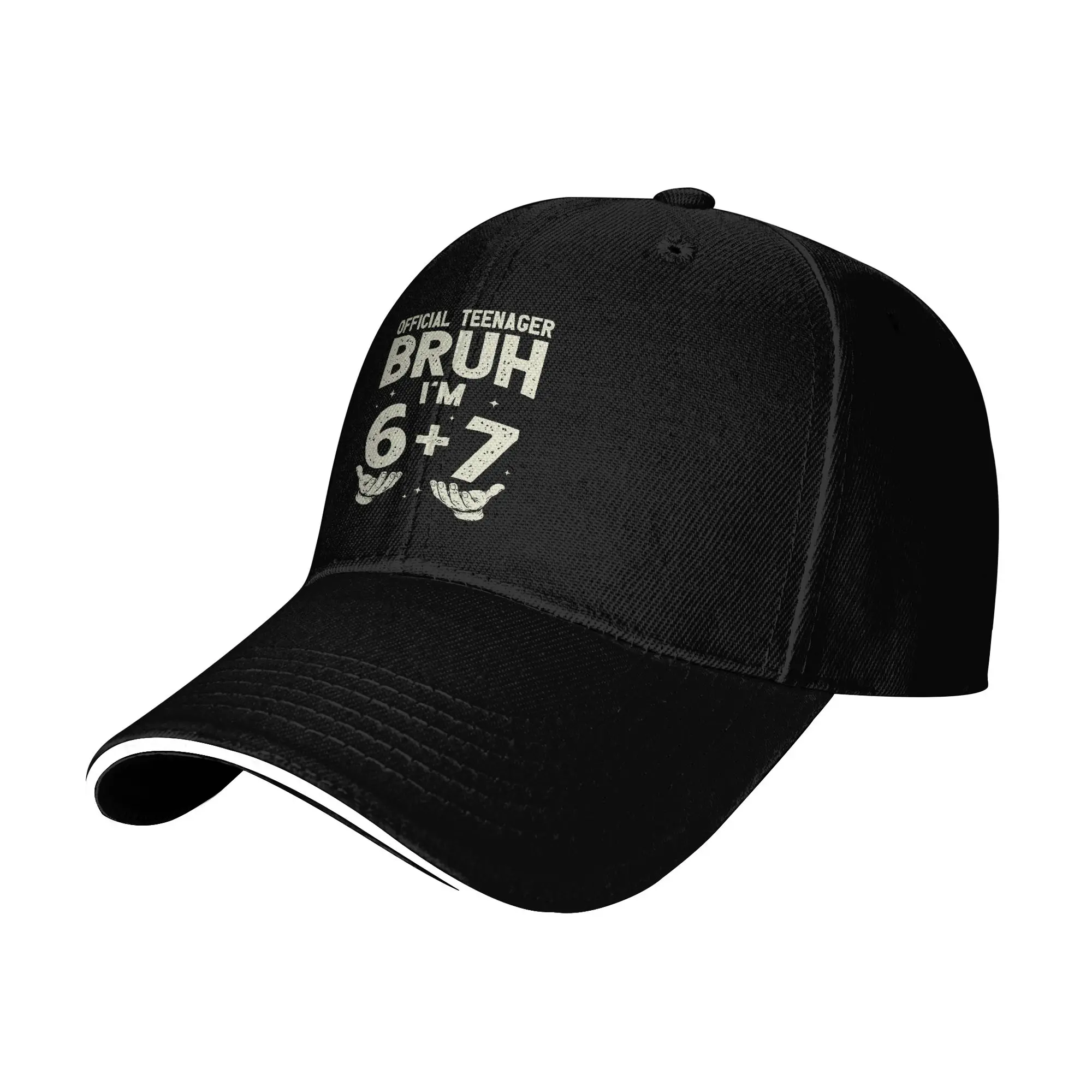 13th Birthday Boys Teen Official Teenager Six Seven Meme 6-7 Baseball Cap Unisex Trucker Hat Sunscreen Outdoor Gym Baseball Caps