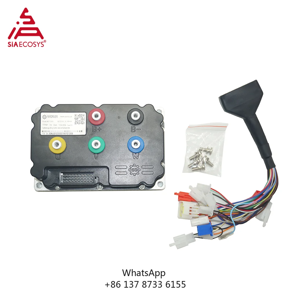 SIAECOSYS FARDRIVER ND96300 96V Electric Motorcycle Controller 300A BLDC Programmable For 3KW QSMOTOR IP67 Waterproof 7680W