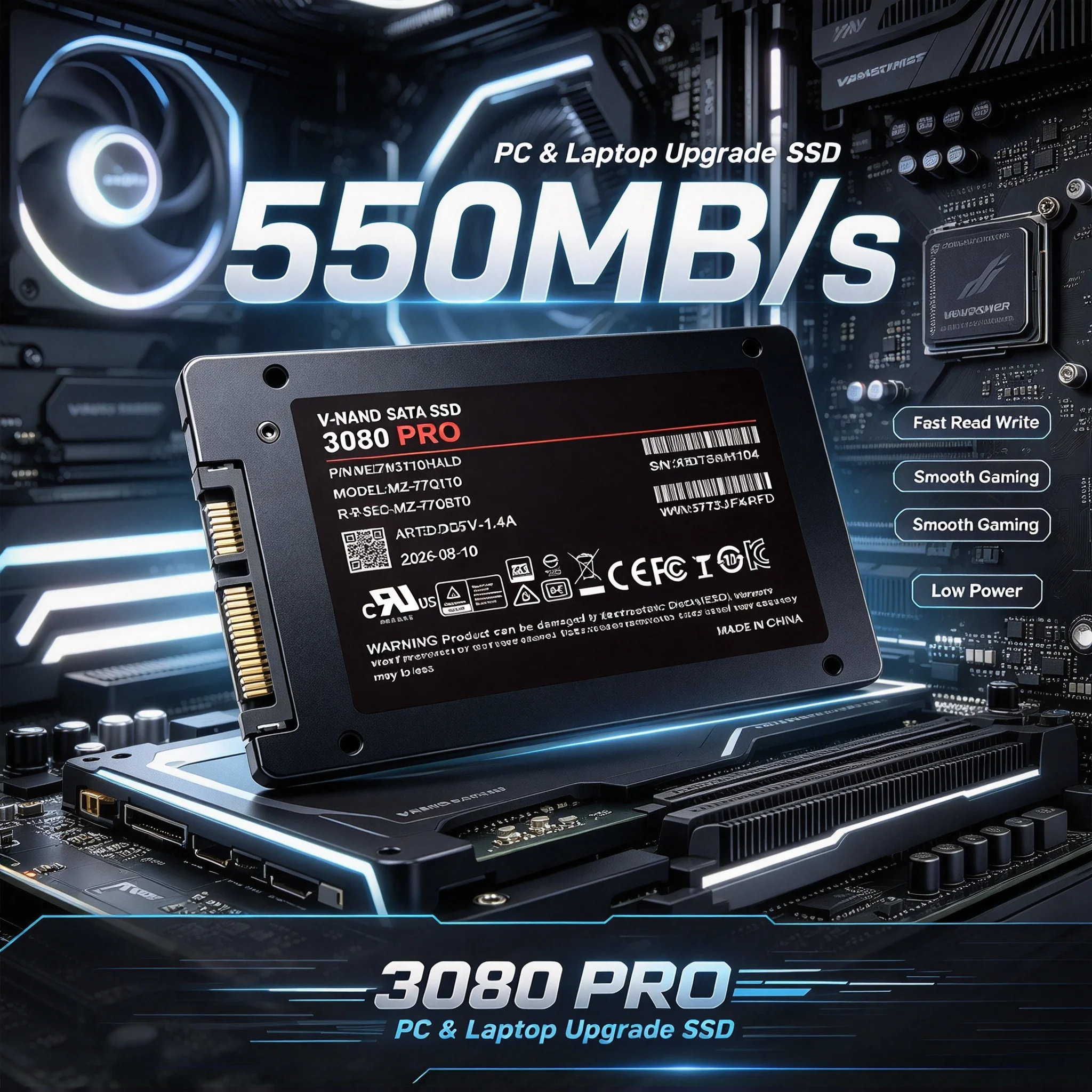 3080 PRO Internal HDD Hard Drive Solid State Disk SSD 500GB 1TB 2TB 4TB SATA3 2.5-Inch Microcomputer Laptop Desktop PC Notebooks