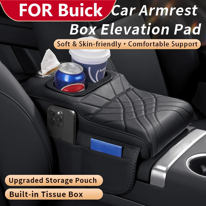 

Подушка подлокотника центральной консоли автомобиля ‌ Buick Envision Verano ‌ Держатель для чашки для хранения, сумка для салфеток, подлокотник, удлиняющая крышка
