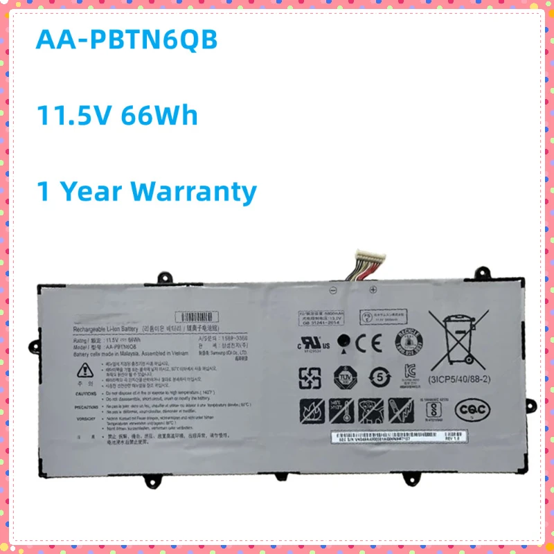 

New Battery AA-PBTN6QB 11.1V/11.5V 66Wh For SAMSUNG NP900X5N NT900X5N NP900X3N NP900X3T Laptop Parts & Accessories