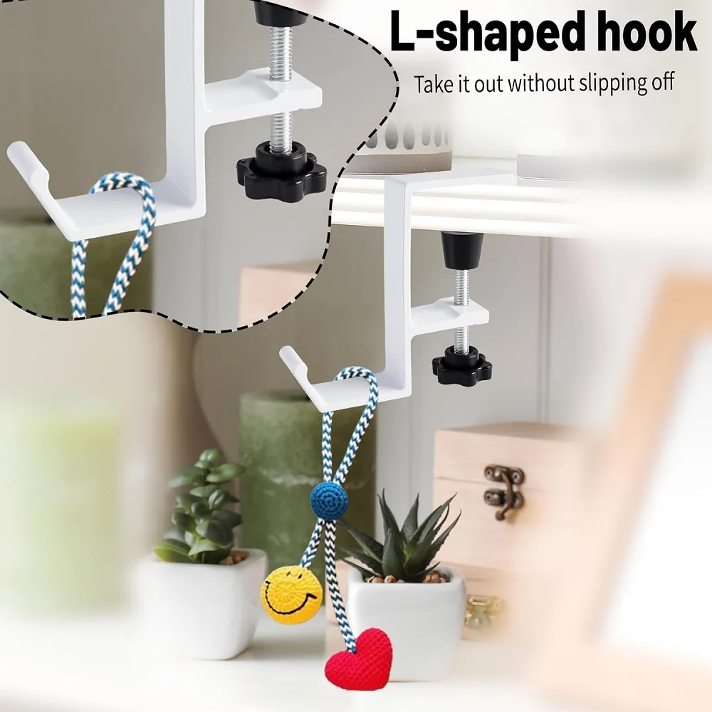 1PC  Adjustable Desk Edge Hook Gaming Headset Desk Hanger Backpack Storage Hanging Hook Holder Punch-free Home Universal Hook