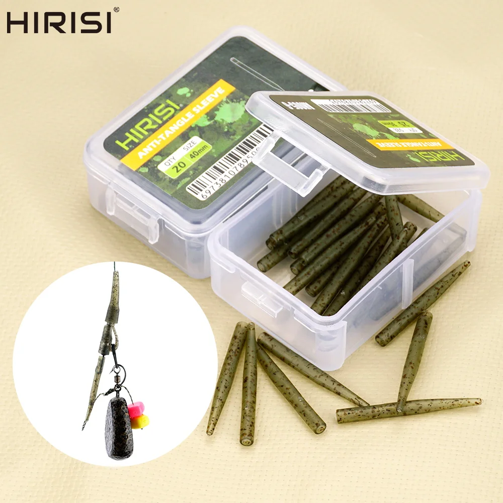 Hirisi Carp Fishing Anti Tangle Sleeves Connect with Hook for Carp Fishing Terminal Tackle Fishing Accessories AH005