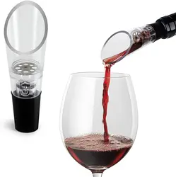 Wine Aerator Pourer Decanter Liquor Bottles Stopper Spout Premium Crystal Wine Pourers Aireators Bar Accessor Wine Lovers