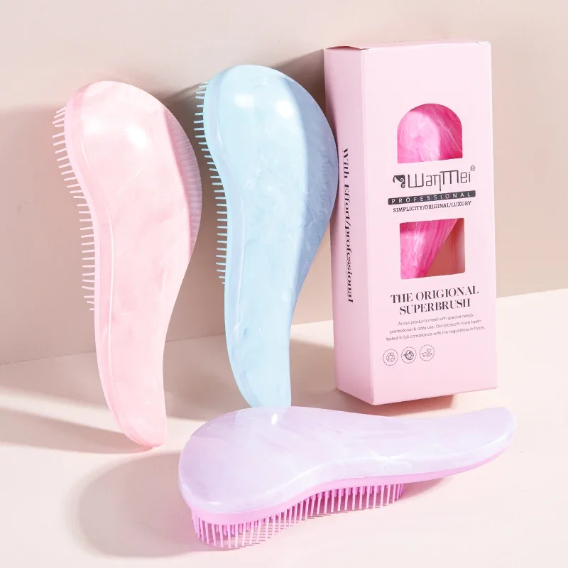 1pc Magic Detangling Comb Boxed 4 Colors  Anti-static Massage Hair Brushes Air Cushion Hairbrush Comb Festival Gift Box Comb