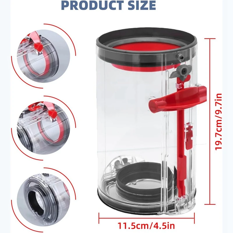 Contenedor de polvo con piezas de repuesto de filtro para Dyson V11 V15 SV14 SV15 SV22 accesorios para aspiradoras cubo de basura