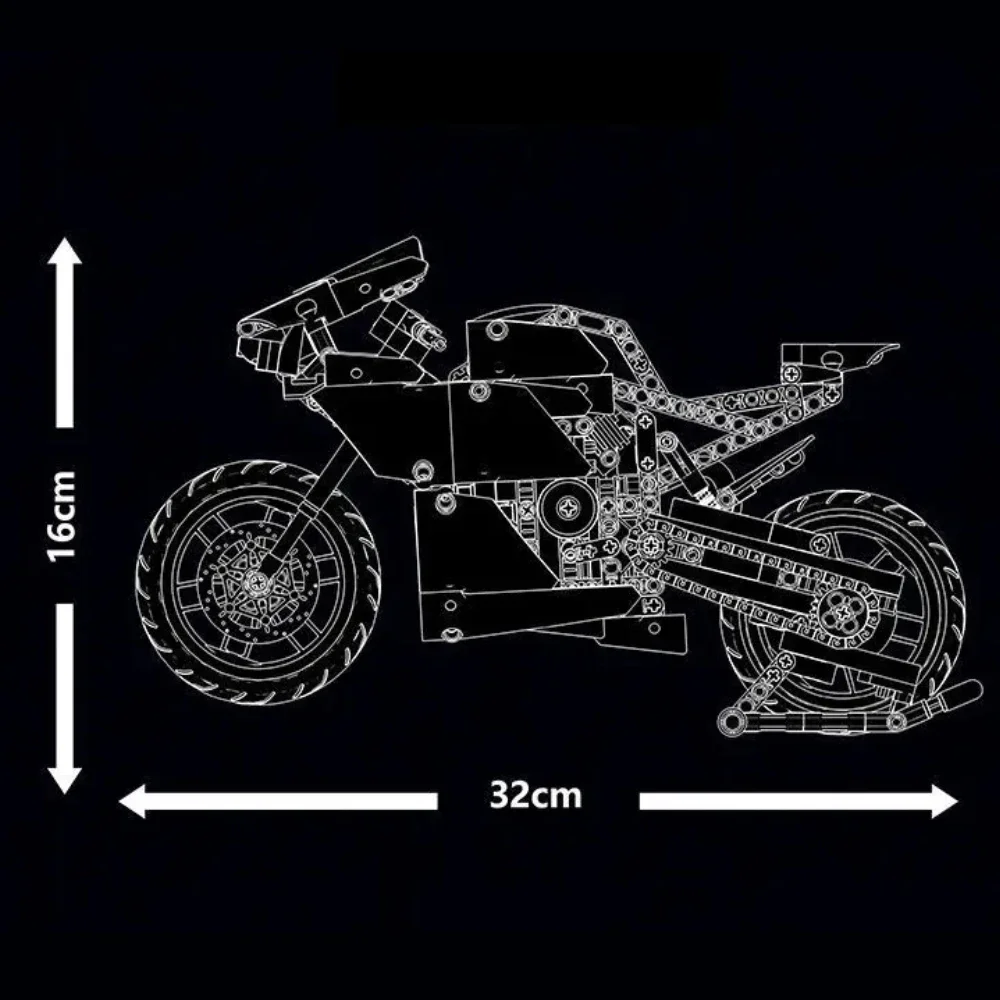 LEGP Technical Panigale V4 R Motorbike Model 42107 Building Blocks Kit Superbike Toys Christmas Gifts For Boys Adults Decoration