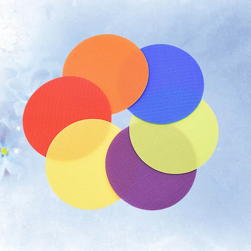 48Pcs Game Training Sticker Reusable Carpet Marker Sticker for Kids Activities Education Spot Discs in 6 Colors