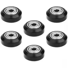 12 PCS POM Pulley V-slot Linear Rail Ball Bearing 3D Printer Parts CNC Clear Polycarbonate V Wheel Plastic Wheel