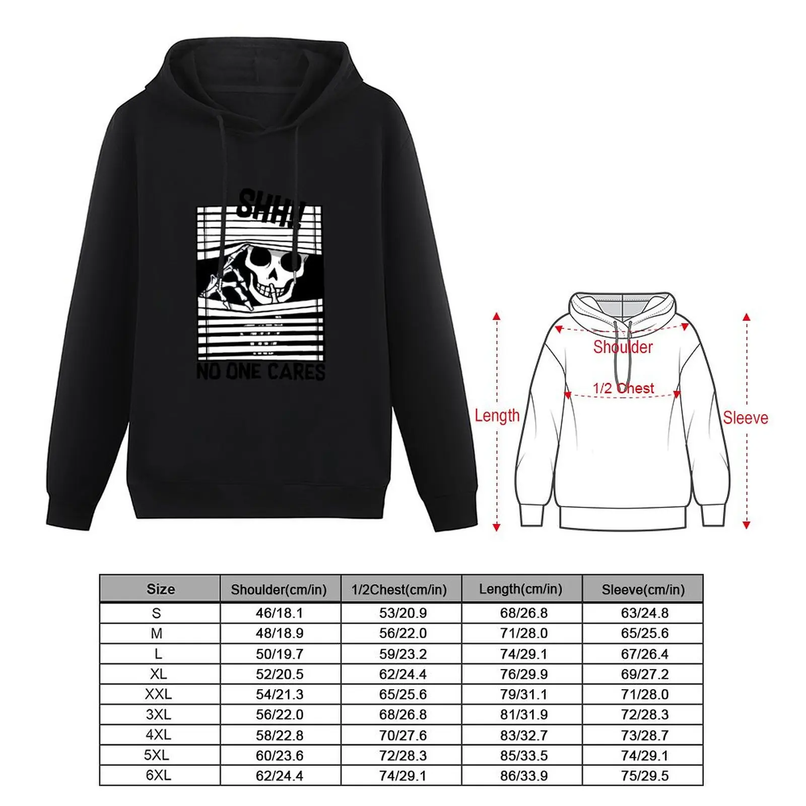 Shh !! Don't scream. Funny Skeleton Pullover Hoodie korean style clothes men's sweat-shirt set new in hoodies & sweat-shirt