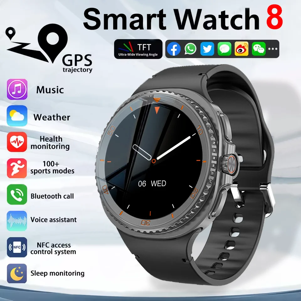 

Новые умные часы DT Watch 8 Ultra, классический мониторинг здоровья, Bluetooth-вызов, IP68, водонепроницаемые умные часы, IOS, Android Edition 2025