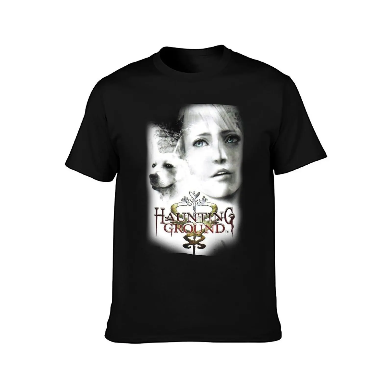 Haunting Ground - Title T-Shirt, Summer Casual Cotton Tee, Oversized Streetwear Tops, Vintage Graphic Print, Unisex Men Women