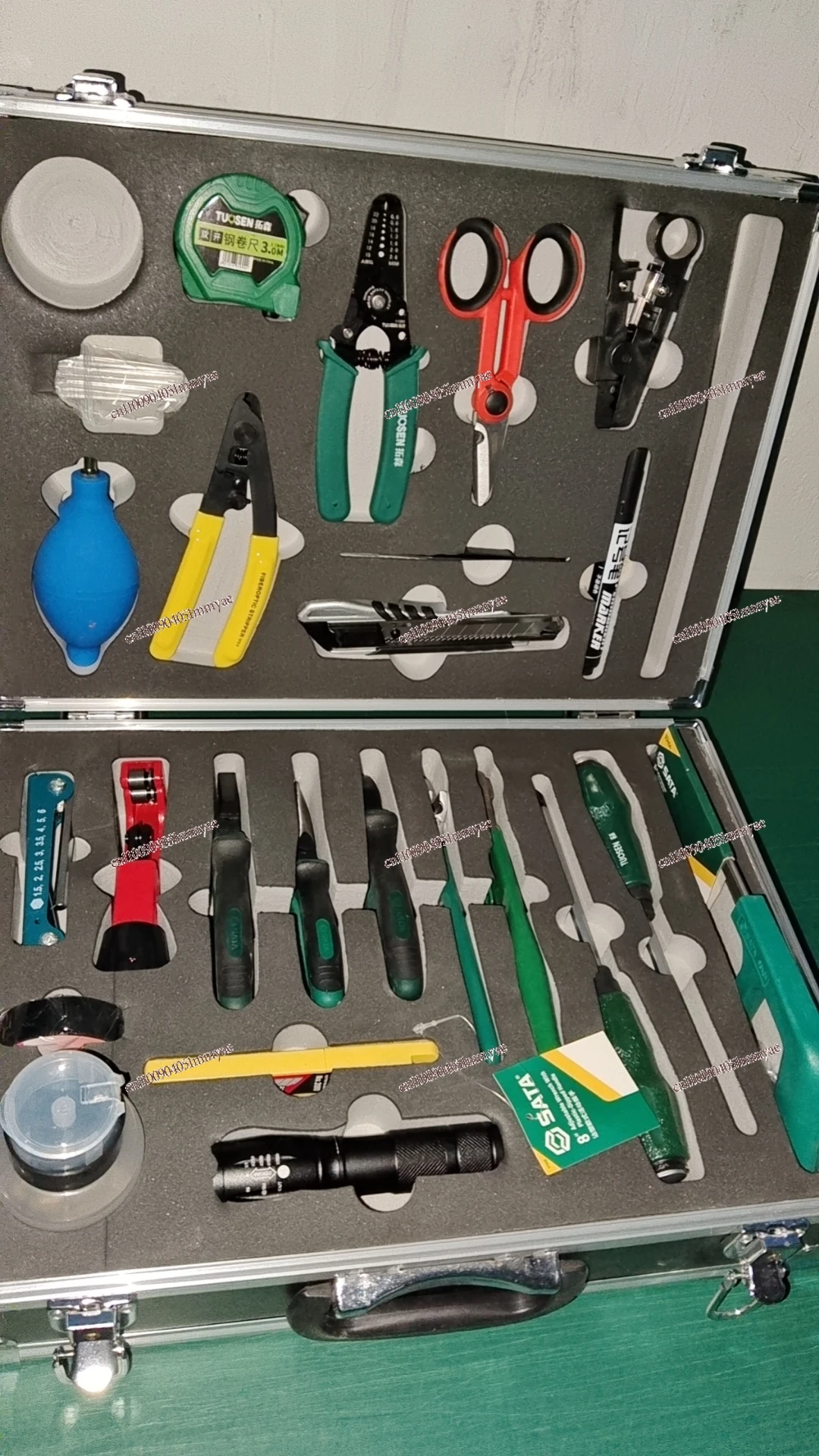 Fiber Optic Cable Construction Tool Set 24 Pieces Splicing Tool Box Economical and Practical