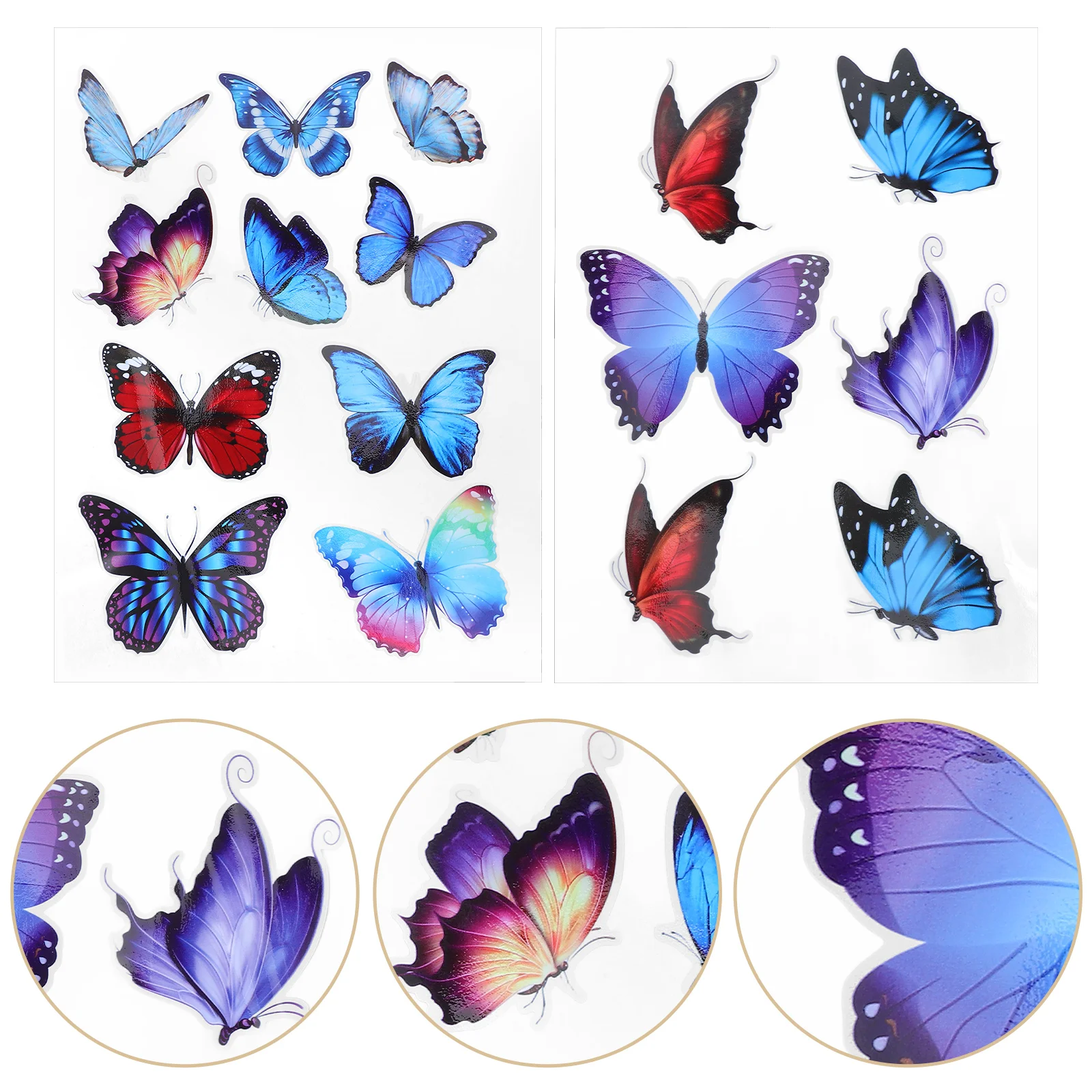 

2 Sheets Stickers Butterfly Bumper Vehicle Body Butterflies Decal Applique Car Truck Decals