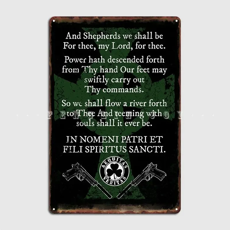 Boondock Saints Poster Metal Plaque Designing Wall Cave Club Bar Painting Décor Tin Sign Posters