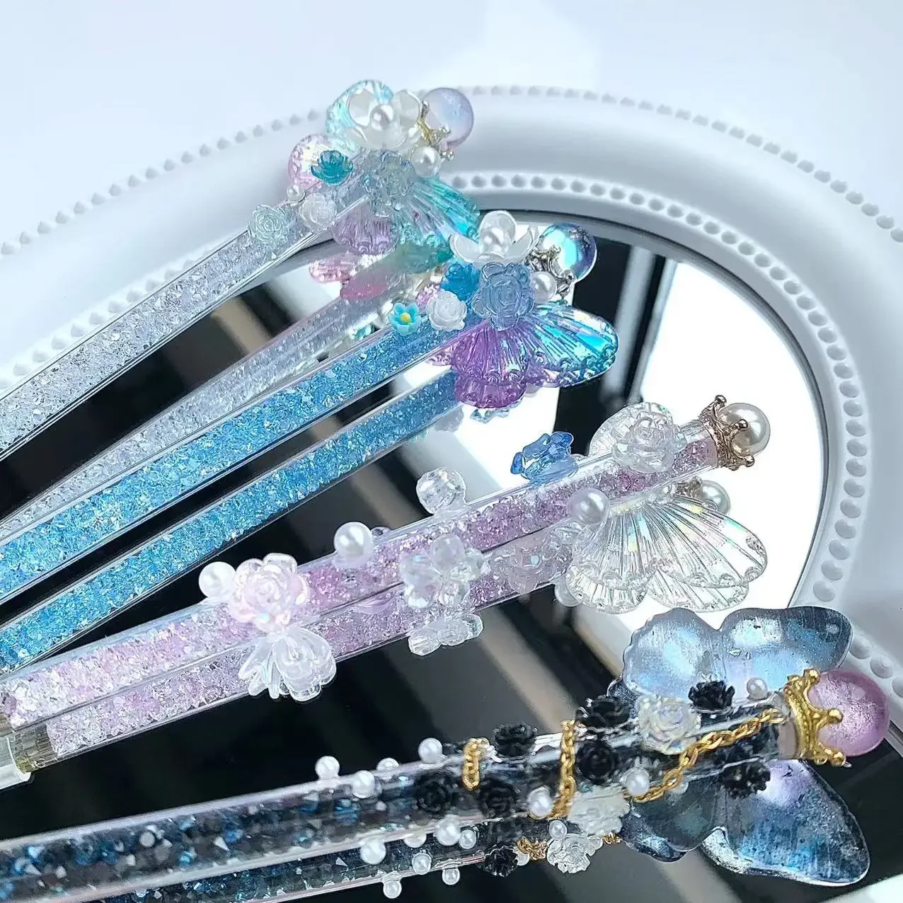 INS Beautiful Colorful Diamond Butterfly Series Pen Knife Safety Kids Scrapbook Sticker Paper Cutter Girls Express Letter Opener