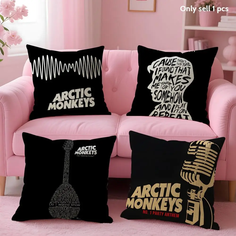 Rock Band A-Arctic Monkeys Cushion Cover Decorative Linen Throw Pillow case Soft for Bed Sofa Car Home Decor