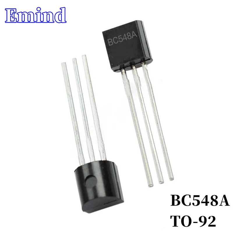 

100Pcs BC548A DIP Transistor TO-92 Type NPN Bipolar Amplifier Transistor 30V/200mA