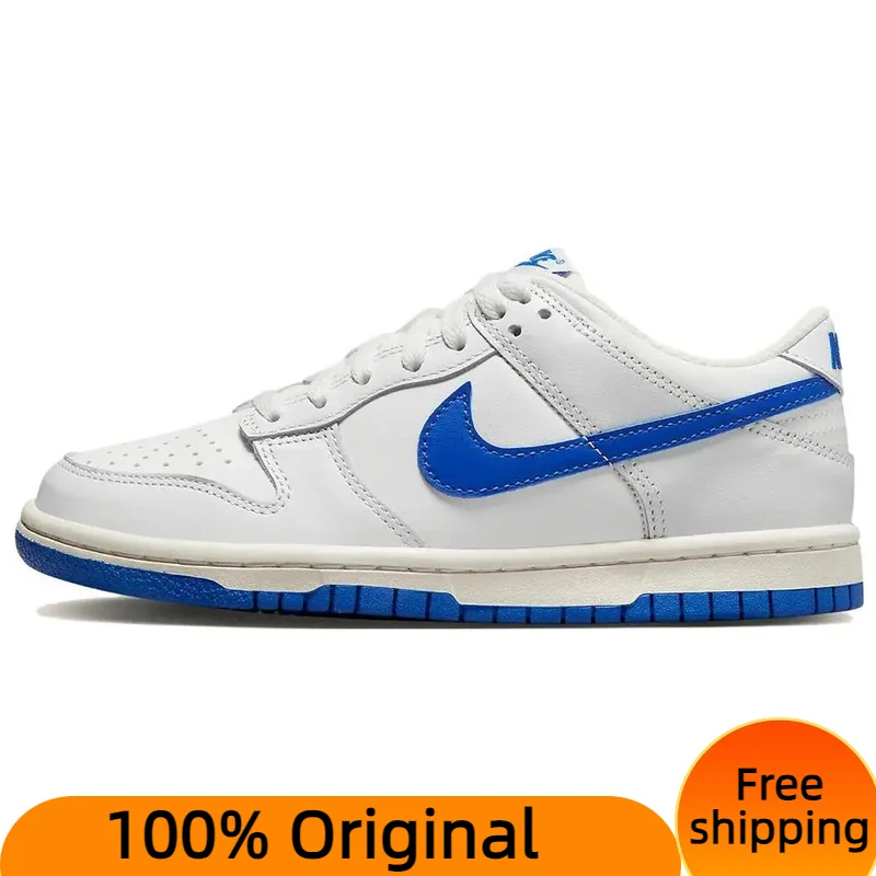 Nike Dunk Low 'Summit White Hyper Royal' GS Sneakers shoes With Original Box