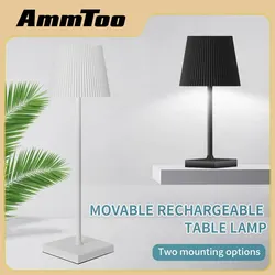 AmmToo nowoczesny pasek minimalistyczna lampa stołowa USB bezprzewodowe ładowanie lampy biurkowe LED do sypialni dotykowe kreatywne lampki nocne