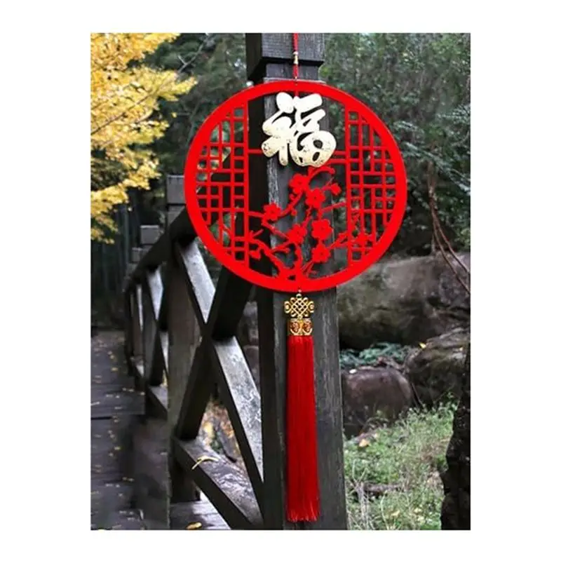 B84B 2 Pcs Chinese New Year Hanging Decorations, 2024 Year of Dragon Spring Festival Pendant, Home Office Car Tree Ornament,