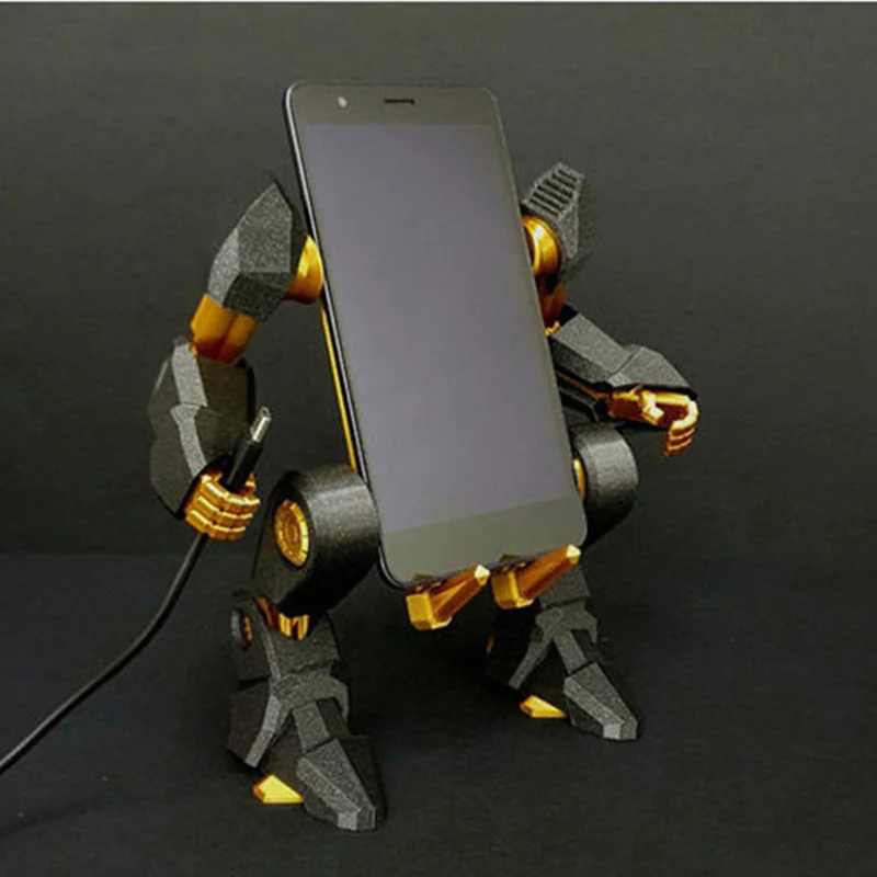 Mechanical Warfare Armor Action Figure Brinquedos, Skeleton Phone Holder, Desk Model Decoration, Impressão 3D