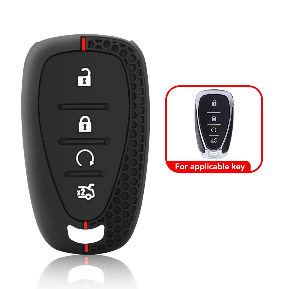 For Chevrolet Cruze Malibu Spark Sonic Impala Equinox Volt Trax Traverse Camaro Remote Fob Shell Cover Silicone Car Key Case