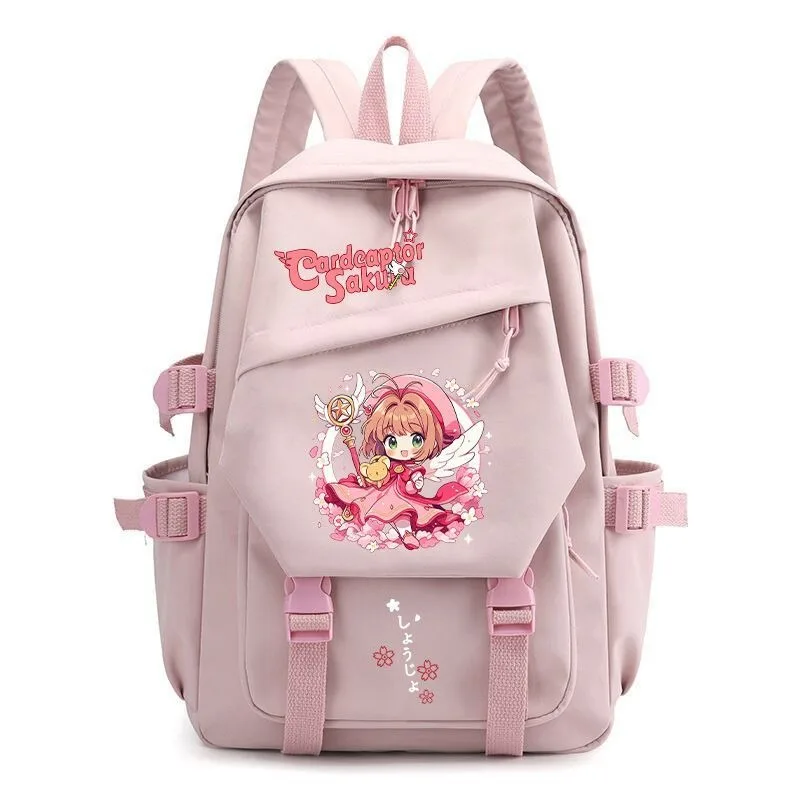 29×42×13cm Black Blue Green Pink White, Card Captor Sakura, Kadokyaputa Sakura, Kids School Bags, Anime Backpacks Girls Boys