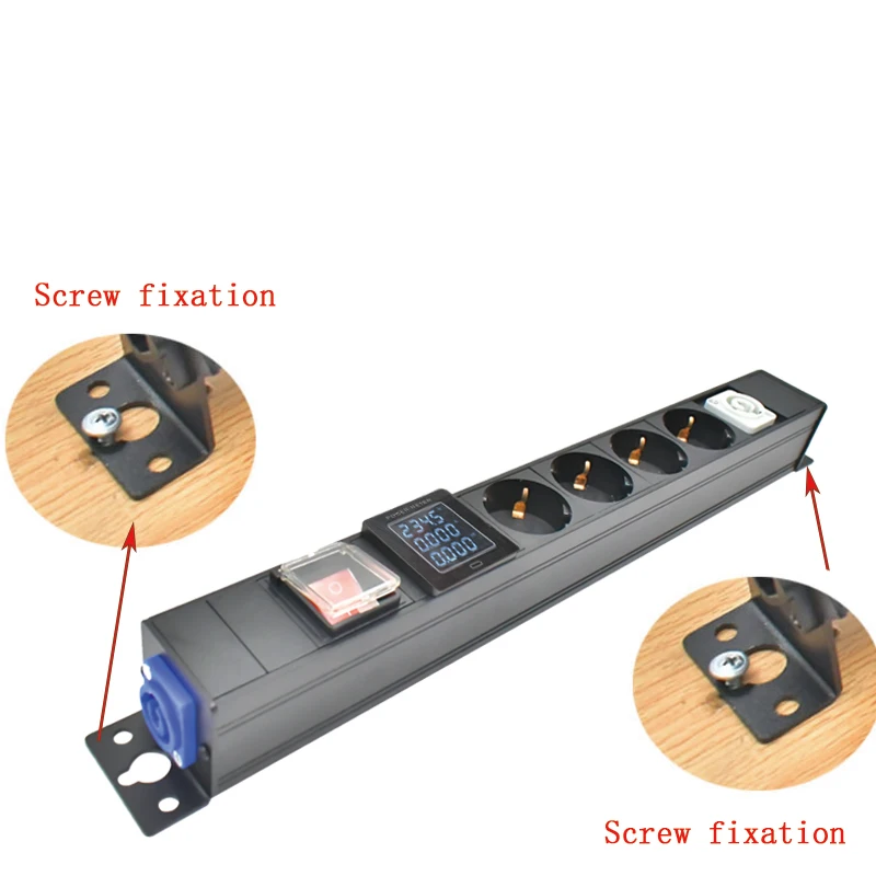 PDU power board Schuko NAC3MPA NAC3MPB input/output sound plug 5AC EU aviation combination socket Equipped with an ammeter