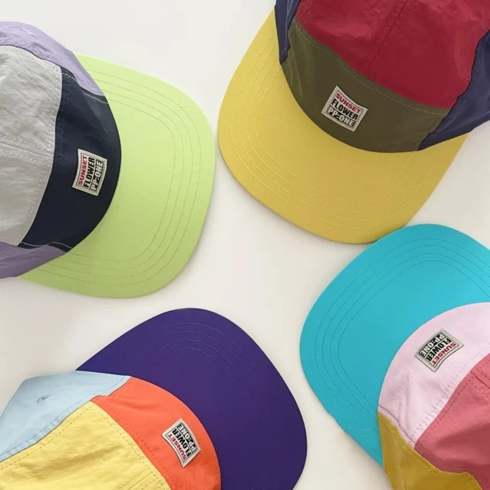 Lässige Hip-Hop-Hüte im japanischen Stil, 5-Panel-Baseballkappe mit dünnem, flachem Rand, atmungsaktiv, schnell trocknend, Sonnenschutzhut, Unisex – Detail 18