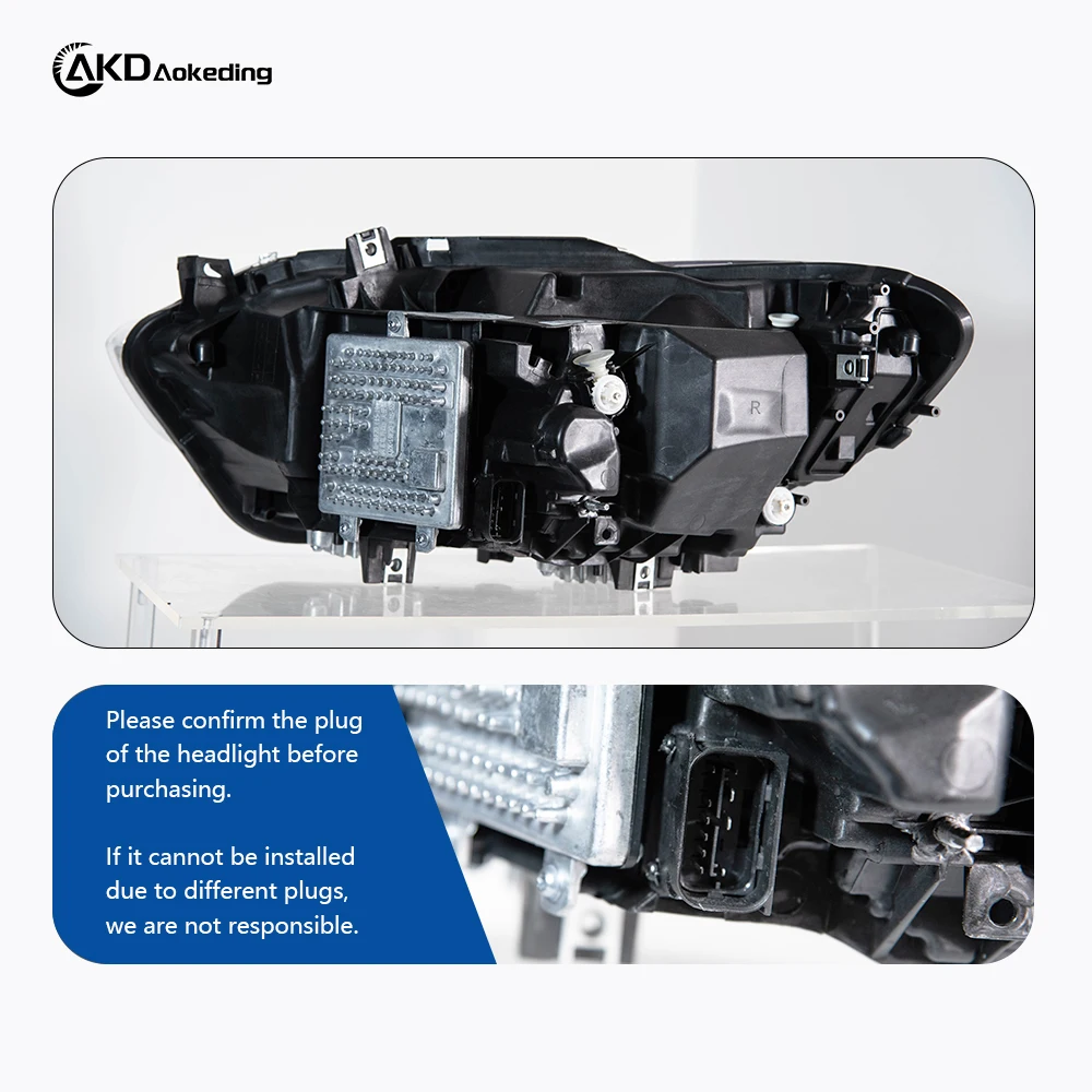 

AKD Head Lamp for BMW F20 2015-2018 120i 118i LED Headlight F21 Headlights DRL Turn Signal High Beam Angel Eye Projector Lens