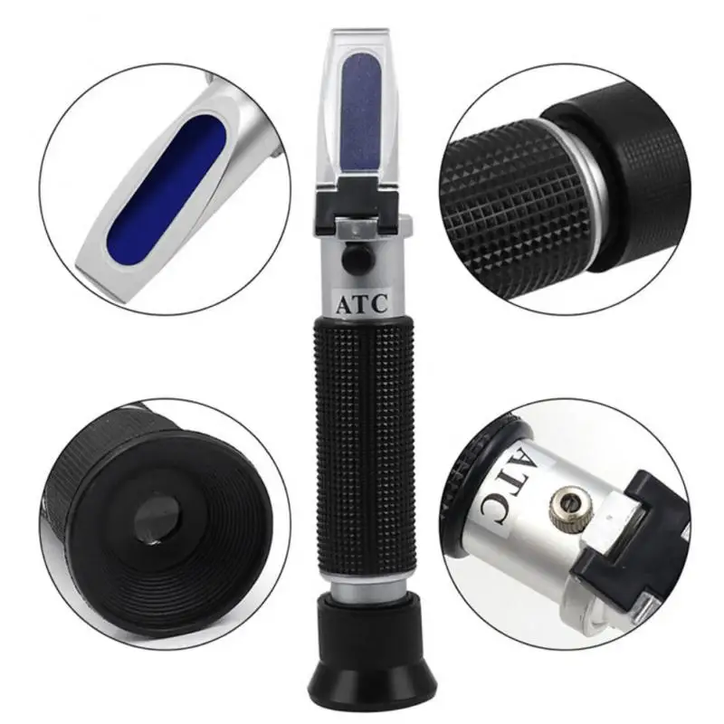 0-32% Refractometer Brix Sugar Beer ATC Refratometro Concentration Tester Measurement Wort SG Liquor Alcohol Meter 1.000-1.070