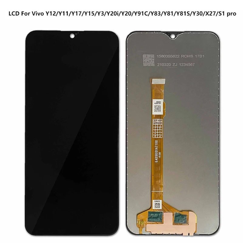 Phone LCD Display Screen Assembly Replacement For Vivo Y12 Y11 Y17 Y15 Y3 Y20i Y20 Y91C Y83 Y81 Y81S Y30 X27 V15 S1 Pro Y30