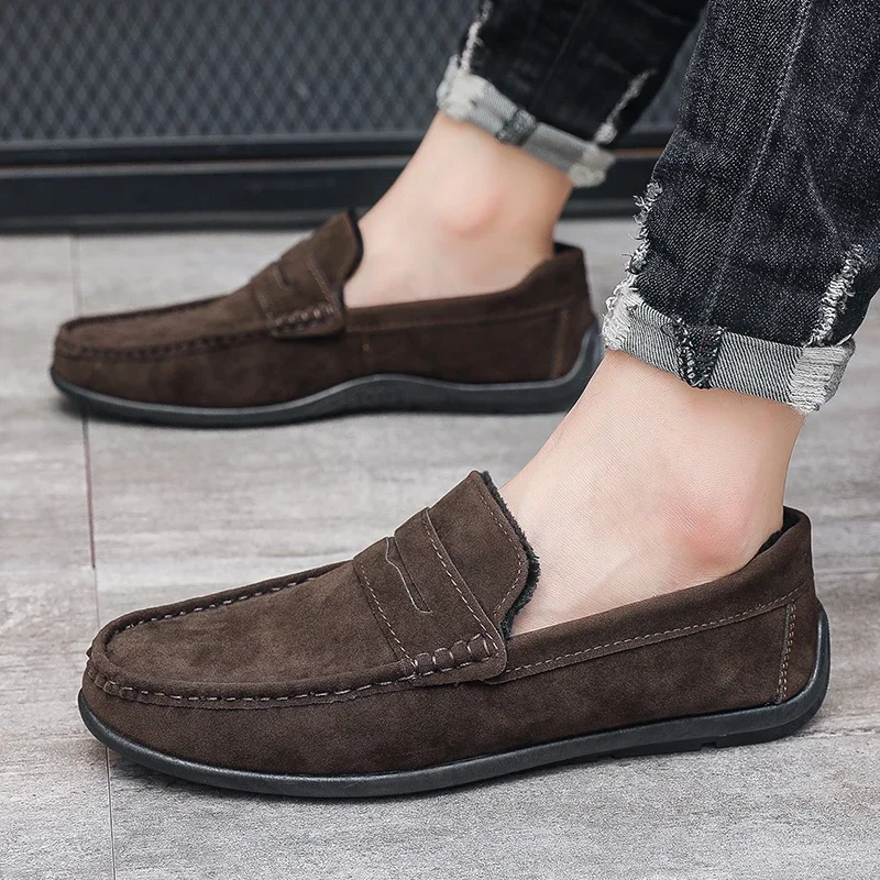 

Mens Loafers Moccasins Breathable Outdoor Driving Walking Shoes for Men Moccasins Men Leather Shoes Fashion Luxury Brand New