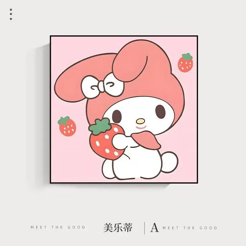 سانريوس غرفة المعيشة اللوحة الزخرفية مرحبا كيتي Kawaii معلقة اللوحة تنوعا بسيطة الأزياء الإبداعية الراقية الهدايا