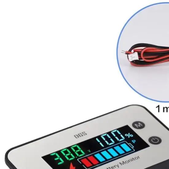 Color Screen Voltage Percentage Meter DC7-100V For Battery Capacity Indicator Fuel Gauge Tester For Car Motorcycle Electric Vehi