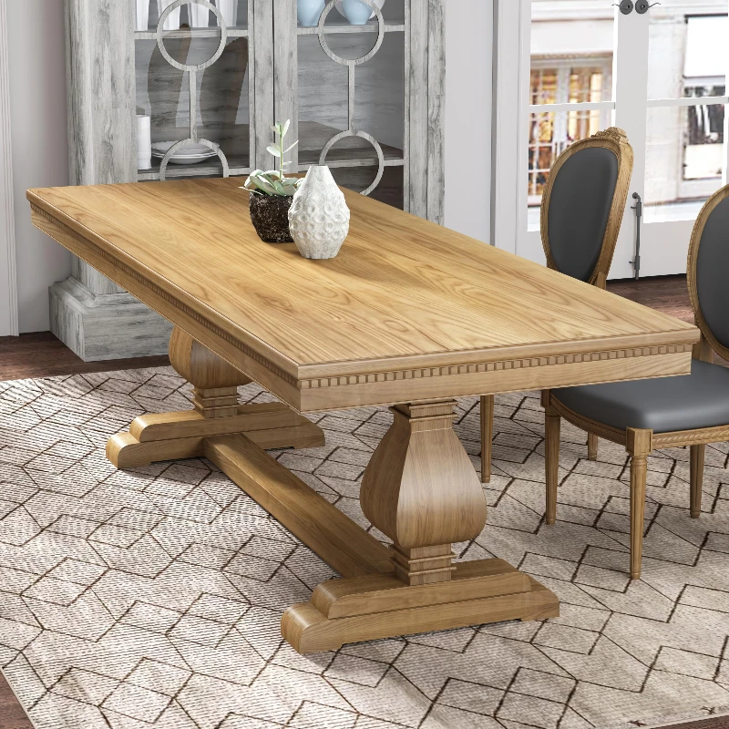 

Американский антикварный обеденный стол из цельного дерева, комбинация стульев в стиле ретро, деревенский квадратный стол, французский длинный стол для гостиной, дома Wee Table