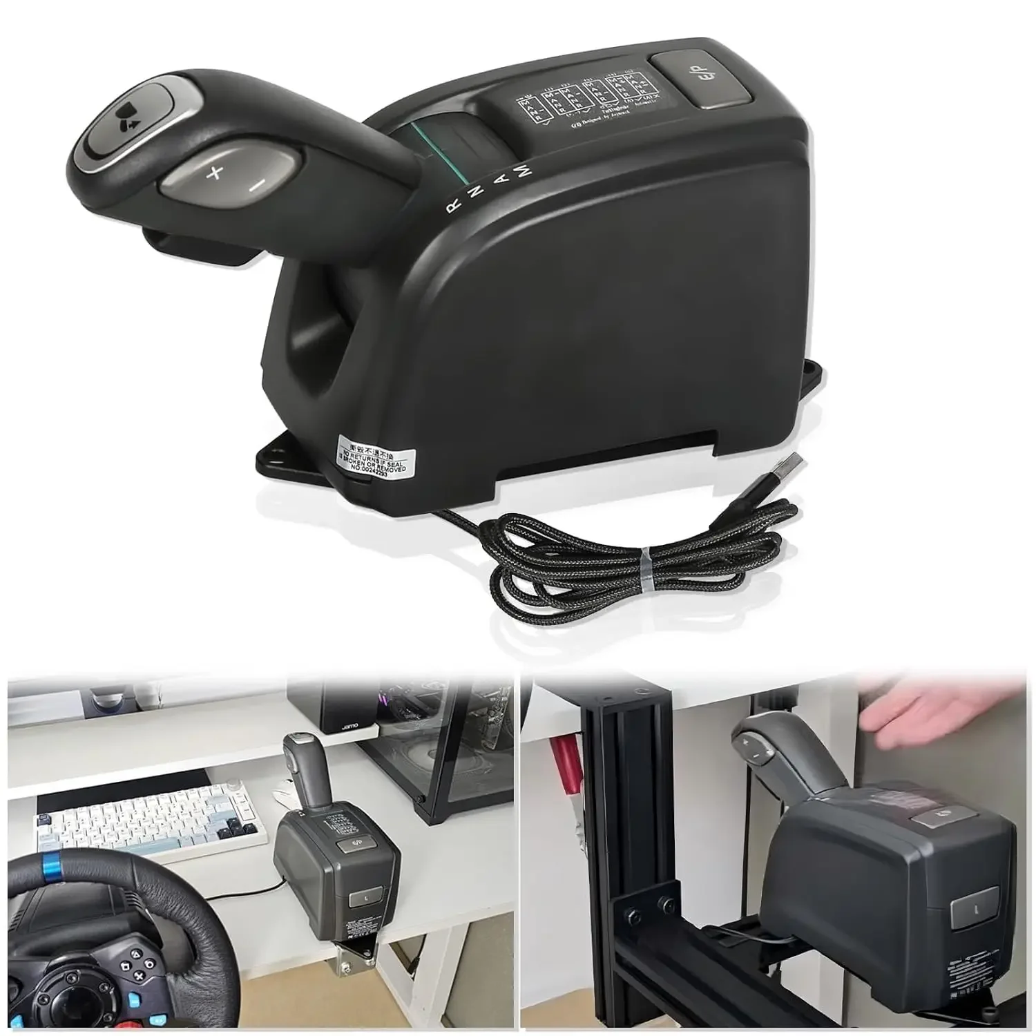 3-in-1 Handbrake&Automatic&Manual Transmission Gear Shift for PC USB for ETS 2 European/American Truck SIM Racing ATS CTS Fit