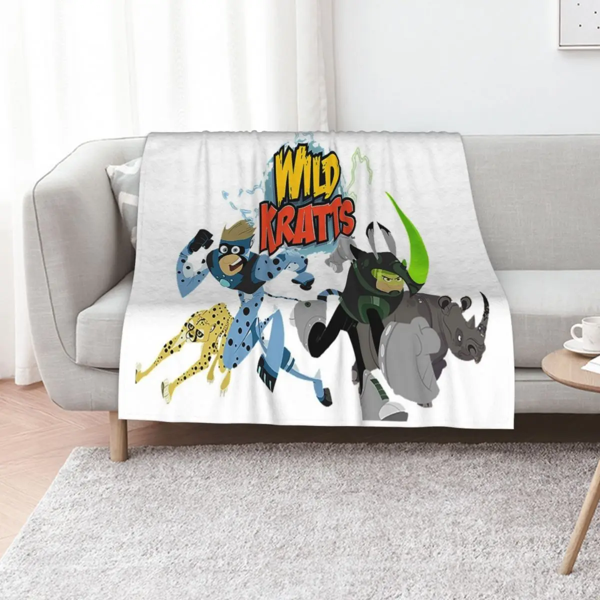 

Wild Kratts Throw Blanket bed plaid Hairy Sofa Quilt Flannels Blankets