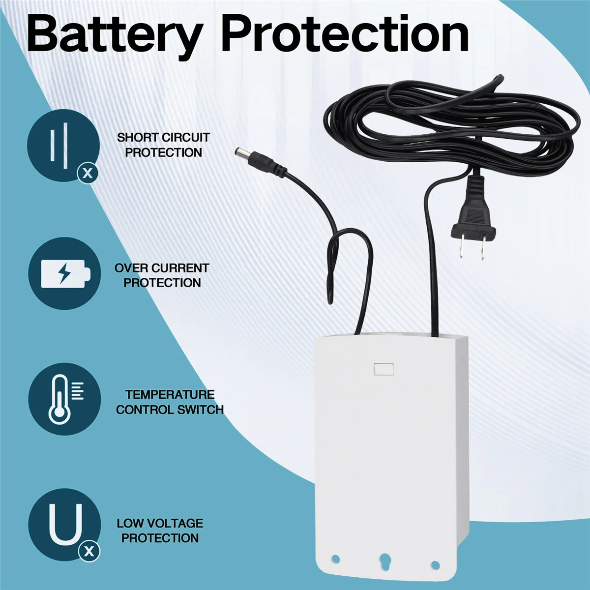 كفاءة 12V-2.5A إمدادات الطاقة غير المنقطعة UPS بطارية احتياطية الولايات المتحدة التوصيل