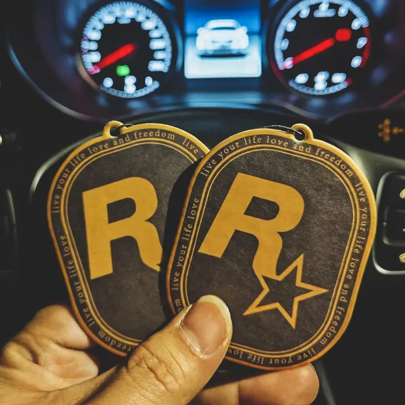 Black Gold R-Star Scented Car Home Car Pendant New High-End Car Aromatherapy Lasting Fragrance Game Peripheral Festival Gift