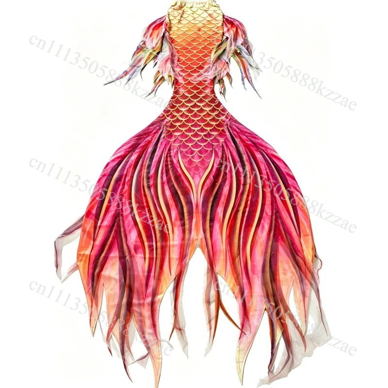 Original Custom Mermaid Tail Swimsuit, Chinese Style Aquarium Mermaid Swimsuit Shooting, High-Definition Fish Tail Diving