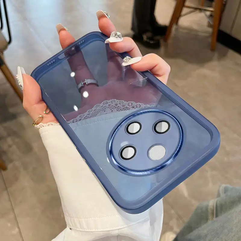 Etui na telefon Xiaomi Poco C75 5G, etui na Poco C61, etui na Poco M7 5G, przezroczyste silikonowe etui z osłoną obiektywu aparatu