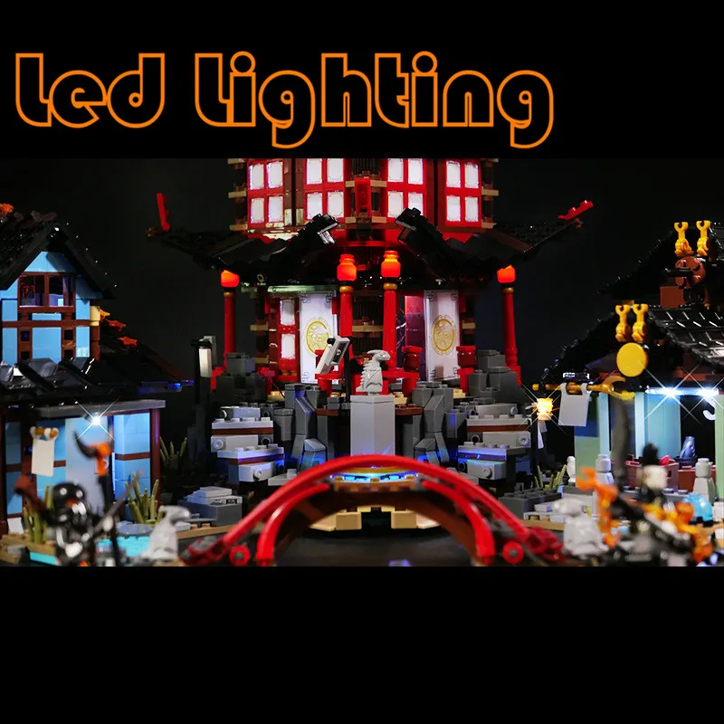 Lighting Set For 70751 Temple of Airjitzu Ninjagosed Movie Not Include Building Blocks (Only Led Light Kit)