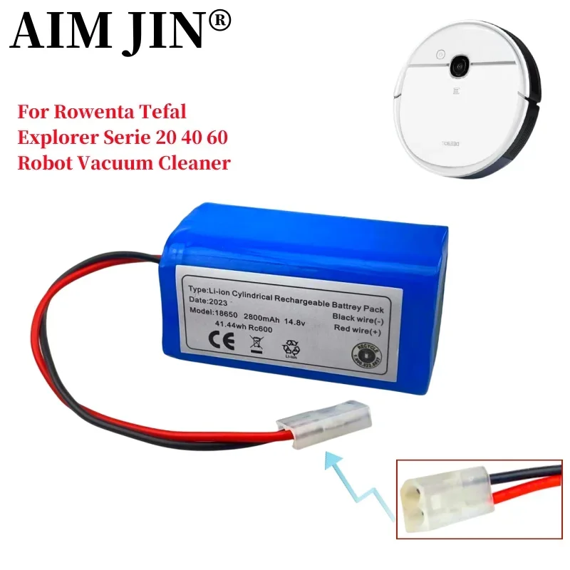 14.8V 2800mAh RS-RT900866 lithium-ion battery for Rowenta Tefal Explorer Serie 20 40 60 robot vacuum cleaner